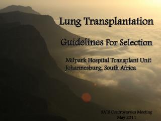 Lung Transplantation