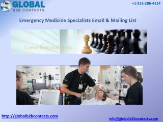 Emergency medicine specialists Email & Mailing List