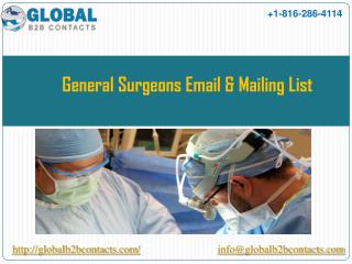 General surgeons Email & Mailing List