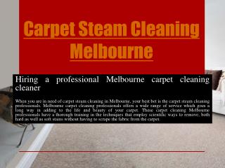 Carpet Steam Cleaning