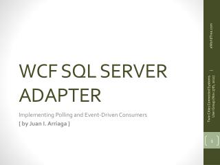 WCF SQL SERVER ADAPTER