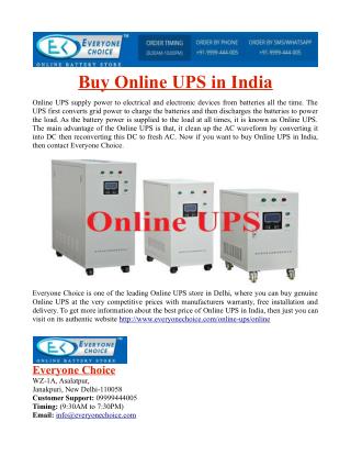 Buy Online UPS in India