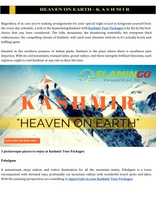 Enjoy Breathtaking valleys and adventures in Kashmir Tour | Flamingo Travels