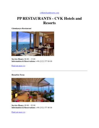 Park prestige restaurants