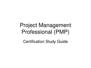 Project Management Professional (PMP)