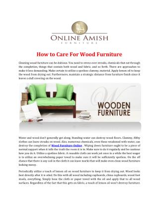 Cleaning wood furniture can be dubious