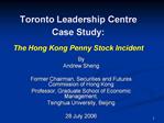 Toronto Leadership Centre Case Study: The Hong Kong Penny Stock Incident