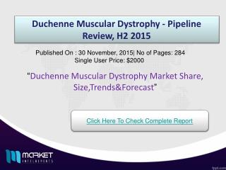 Key Factors Duchenne Muscular Dystrophy Market 2015