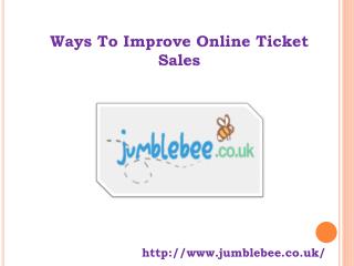 Ways To Improve Online Ticket Sales