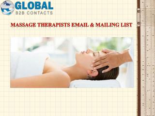 Massage therapists Email & Mailing List