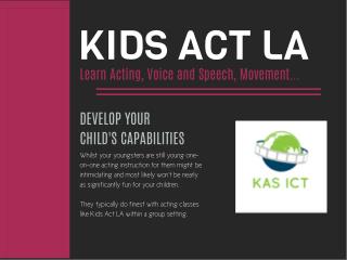 Kids Act LA Acting Classes