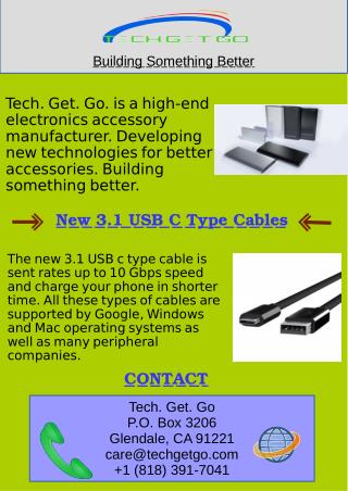 New 3.1 USB C Type Cables