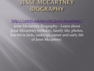 Jesse Mccartney Biography | Biography Of Jesse Mccartney