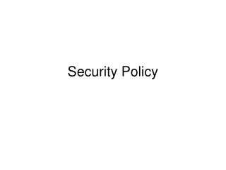 Security Policy