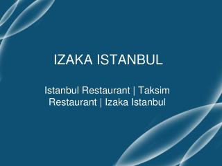 Taksim best restaurants