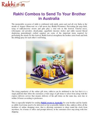 Rakhi Combos to Send To Your Brother in Australia