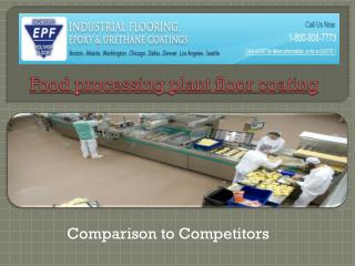 Food processing plant floor coating