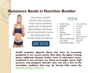 Resistance bands Nutrition in Boulder Colorado