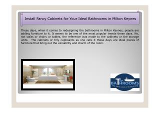 Install Fancy Cabinets for Your Ideal Bathrooms in Milton Keynes