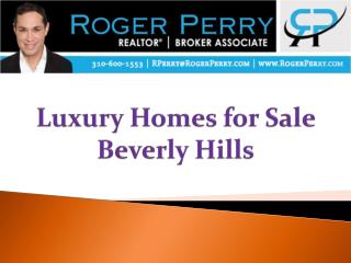Luxury Homes for Sale Beverly Hills