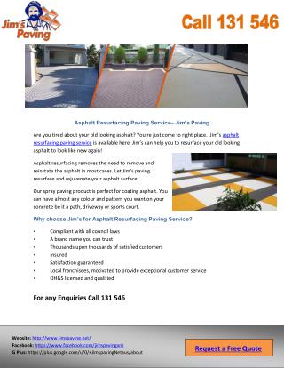 Asphalt Resurfacing Paving Service – Jim’s Paving