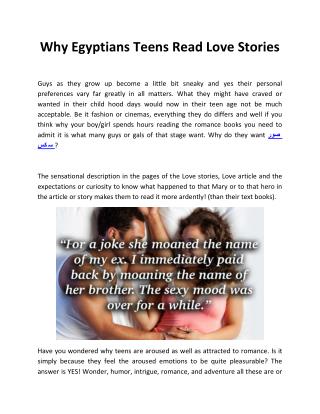 Why Egyptians Teens Read Love Stories