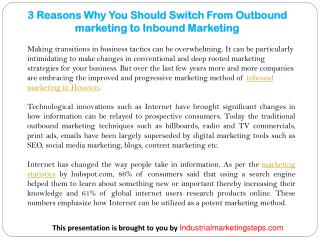 3 Reasons Why You Should Switch From Outbound marketing to Inbound Marketing