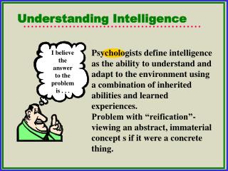 Understanding Intelligence