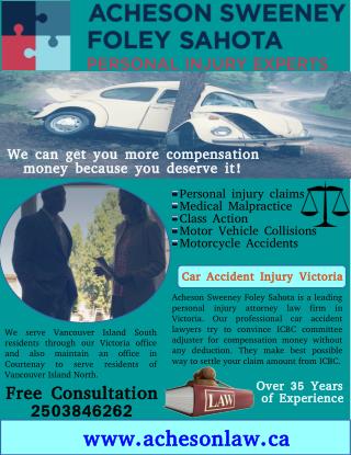 Hire Best Car Accident Injury Claim Lawyer in Victoria