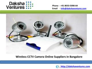 Wireless CCTV Camera Online Suppliers in Bangalore