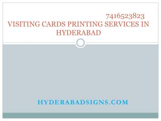 Visiting Cards Printing in Hyderabad