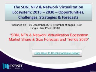 Strategic Analysis on SDN, NFV & Network Virtualization Ecosystem Market 2030