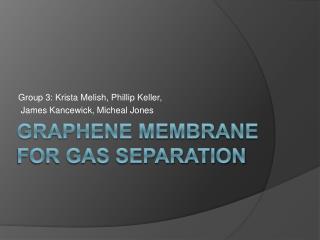 Graphene Membrane for Gas Separation