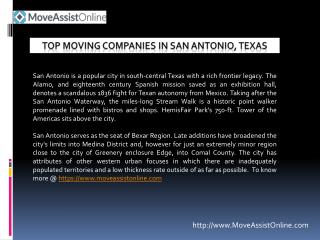 List of Best Moving Companies in San Antonio, Texas