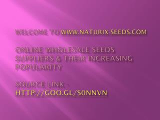 Online Wholesale Seeds Suppliers & their increasing Popularity