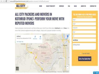 Packers and Movers in Kothrud (Pune) - All City Packers and Movers®