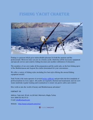 Fishing Yacht Charters