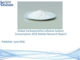 Carboxymethyl Cellulose Sodium Consumption Market Analysis 2016 Development Trends