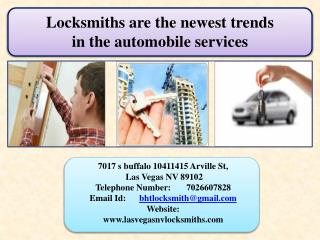 Locksmiths are the newest trends in the automobile services