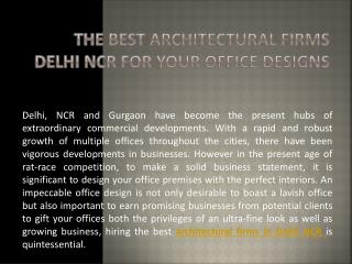 Architectural Firms in Delhi NCR