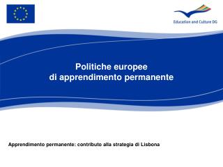 Politiche europee di apprendimento permanente