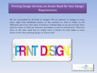 Printing Design Services on Anson Road for Your Design Requirements