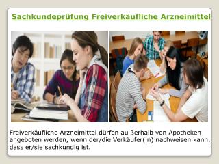 Sachkundeprüfung Freiverkäufliche Arzneimittel