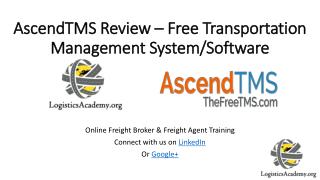 AscendTMS Review – Free Transportation Management System
