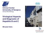 Clinical Center University of Sarajevo Clinical Microbiology Virological Aspects and Diagnostic of Hepatitis B and C