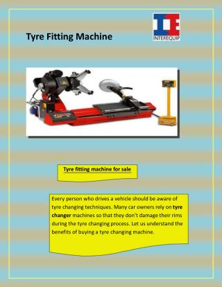 Tyre fitting machine