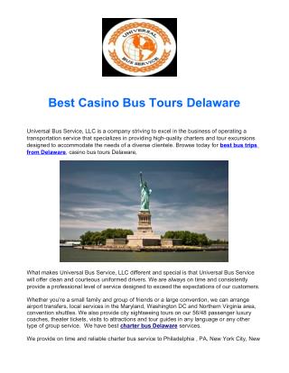Casino bus tours delaware