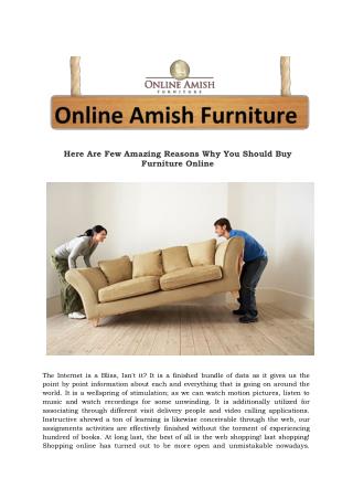 Here Are Few Amazing Reasons Why You Should Buy Furniture Online