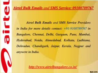 Airtel Bulk Email Service: 09108789767