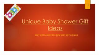 Unique Baby Shower Gift Ideas